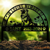Personalized Australian Shepherd Memorial Stake Dog Name Sign Pet Grave Marker Sympathy & Remembrance Stake Dog Loss