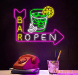 Personalized Bar Open Neon Sign Custom Name Bar Neon Sign Neon Sign Gifts Neon Sign for Dad Christmas Gift Neon Man