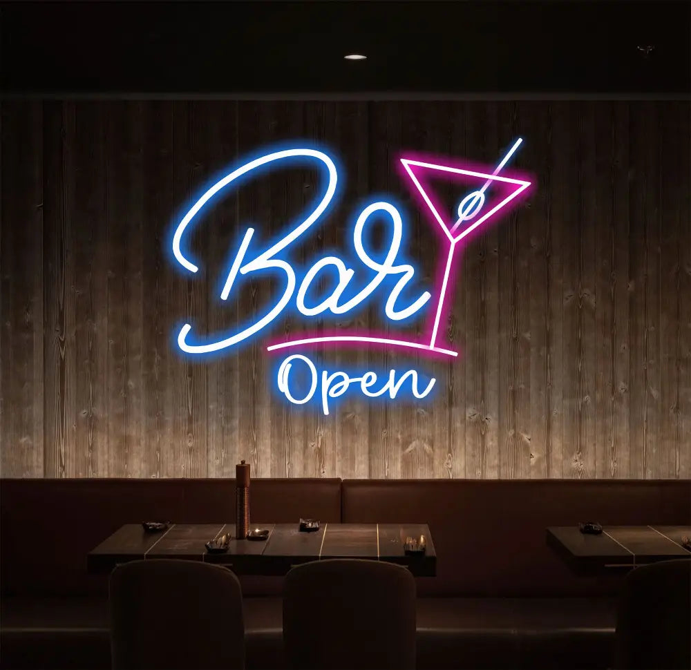 Personalized Bar Open Neon Sign Custom Name Bar Neon Sign Neon Sign Gifts Neon Sign for Dad Christmas Gift Neon Man