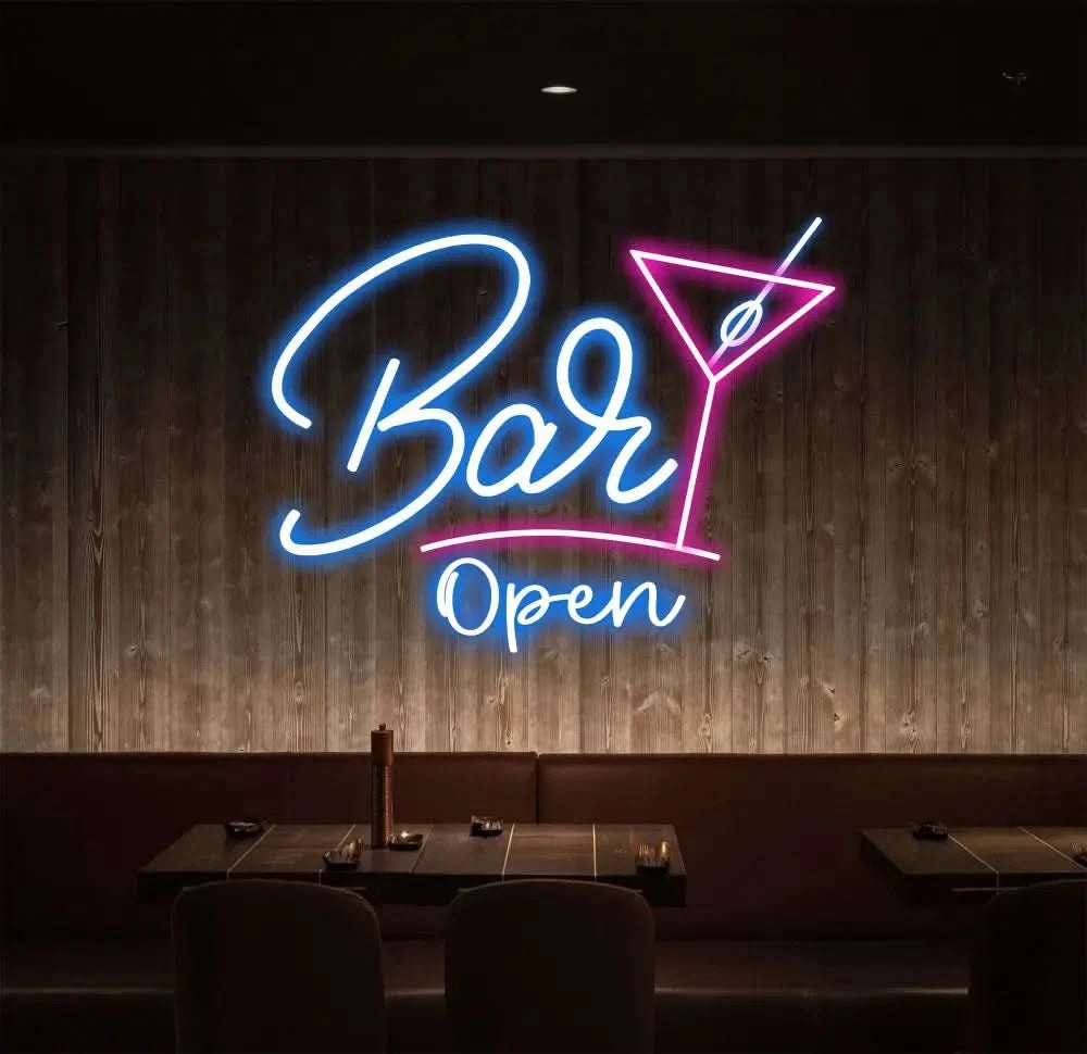 Personalized Bar Open Neon Sign Custom Name Bar Neon Sign Neon Sign Gifts Neon Sign for Dad Christmas Gift Neon Man