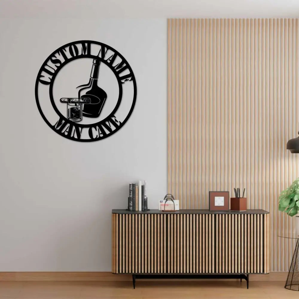 Personalized Bar Sign Wine Decor Wine Bar Sign Personalized Wine sign Metal Wine Name sign Wine Bar Metal Wall Sign Man