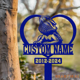 Personalized Bearded Dragon Memorial Stake - Custom Metal Sympathy Sign Pet Grave Marker Bearded Dragon Loss