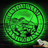 Personalized Bearded Dragon Metal Sign Led Lights - Bearded Dragon Name Sign - Beard Dragon Wall Art - Bearded Dragon
