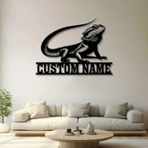 Personalized Bearded Dragon Metal Sign with LED Lights Custom Name Bearded Dragons Sign Unique Bearded Dragon Gift