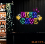 Personalized Bee Cave Neon Sign Custom Name Bar Neon Sign Neon Sign Gifts Neon Sign for Dad Christmas Gift Neon Man