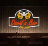 Personalized Beer Bar Neon Sign Custom Name Bar Neon Sign Neon Sign Gifts Neon Sign for Dad Christmas Gift Neon Man