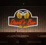 Personalized Beer Bar Neon Sign Custom Name Bar Neon Sign Neon Sign Gifts Neon Sign for Dad Christmas Gift Neon Man