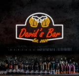 Personalized Beer Bar Neon Sign Custom Name Bar Neon Sign Neon Sign Gifts Neon Sign for Dad Christmas Gift Neon Man
