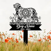 Personalized Bernese Mountain Mandala Garden Stake Zentangle Yard Art Dog Memorial Sign Outdoor Decor Pet Loss Sympathy