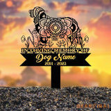 Personalized Bernese Mountain Mandala Garden Stake Zentangle Yard Art Dog Memorial Sign Outdoor Decor Pet Loss Sympathy