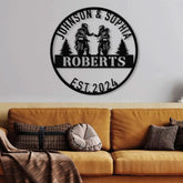 Personalized Biker Couple Metal Sign with Led Light Custom Motorcycle Rider Wall Art For Decor Anniversary Gift Wedding