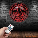 Personalized Biker Couple Metal Sign with Led Light Custom Motorcycle Rider Wall Art For Decor Anniversary Gift Wedding