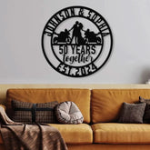 Personalized Biker Couple Metal Sign with Led Light Custom Motorcycle Rider Wall Art For Decor Anniversary Gift Wedding