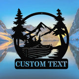 Personalized Boat Lake House Metal Sign with Led Light Metal Outdoor Decor Lake Beach House Decor Custom Boat Gift,