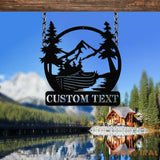 Personalized Boat Lake House Metal Sign with Led Light Metal Outdoor Decor Lake Beach House Decor Custom Boat Gift,