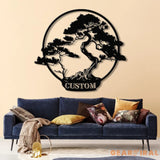 Personalized Bonsai Tree Metal Wall Art Custom Bonsai Tree Sign Bonsai Tree Lover Gift For Bonsai Tree Lover Japanese