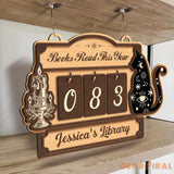 Personalized Books Read Tracker - Books Read This Year, Bookshelf Counter, Bookish Decor, Bookish Gift, Gift for Readers, Book Lovers Gifts
