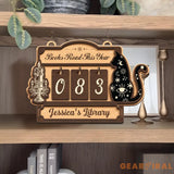 Personalized Books Read Tracker - Books Read This Year, Bookshelf Counter, Bookish Decor, Bookish Gift, Gift for Readers, Book Lovers Gifts