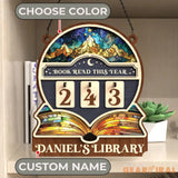 Personalized Books Read Tracker,Books Read This Year Counter,Bookshelf Decor,Gift for Reader,Book Lover,Bookish Gift,Book End,Book Club Gift