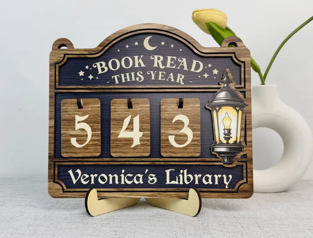 Personalized Books Read Tracker This Year,Books Read Counter,Bookshelf Decor,Gifts For Reader,Book Lover,Book End,Bookish Gifts,Book Club