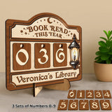 Personalized Books Read Tracker, Wooden Reading Log Sign, Books Read This Year Counter, Library Decor, Teacher Gift, Book Lover Gift