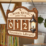Personalized Books Read Tracker, Wooden Reading Log Sign, Books Read This Year Counter, Library Decor, Teacher Gift, Book Lover Gift