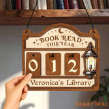 Personalized Books Read Tracker, Wooden Reading Log Sign, Books Read This Year Counter, Library Decor, Teacher Gift, Book Lover Gift