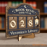 Personalized Books Read Tracker, Wooden Reading Log Sign, Books Read This Year Counter, Library Decor, Teacher Gift, Book Lover Gift