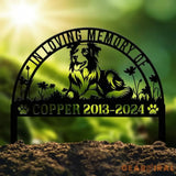 Personalized Border Collie Memorial Stake - Pet Grave Marker with Stake Pet Loss Sympathy Sign Remembrance Gift for Dogs
