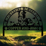 Personalized Border Collie Memorial Stake - Pet Grave Marker with Stake Pet Loss Sympathy Sign Remembrance Gift for Dogs