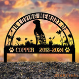 Personalized Boxer Dog Memorial Stake - Custom Pet Grave Marker Metal Sign with Stake Pet Loss Sympathy Gift