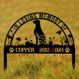 Personalized Boxer Dog Memorial Stake - Custom Pet Grave Marker Metal Sign with Stake Pet Loss Sympathy Gift