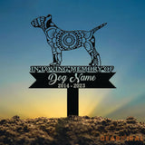 Personalized Bull Terrier Mandala Garden Stake Zentangle Yard Art Dog Memorial Sign Outdoor Decor Pet Loss Sympathy Gift