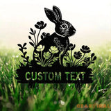 Personalized Bunny Stake Sign,Custom Rabbit Garden Decor,Year of Rabbit Gift,Pet Grave Marker,Outdoor decor,Rabbit Sign
