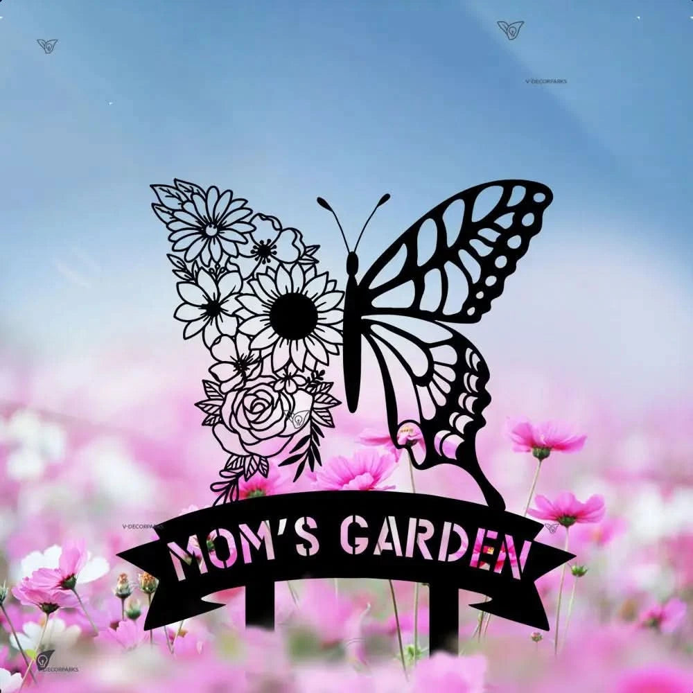 Personalized Butterfly Stake Sign - Garden Stake Sign - Custom Garden Wall Art - Butterfly Decor | GearViral