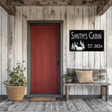 Personalized Cabin Sign Lodge Decor Carved Sign Custom Family Name Sign Last Name Sign Housewarming Gift Gift for Dad