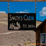 Personalized Cabin Sign Lodge Decor Carved Sign Custom Family Name Sign Last Name Sign Housewarming Gift Gift for Dad