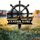 Personalized Captain Sailor Memorial Stake Sailor Memorial Sign Grave Marker Sympathy Sign Remembrance Stake Sailor Gift