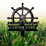 Personalized Captain Sailor Memorial Stake Sailor Memorial Sign Grave Marker Sympathy Sign Remembrance Stake Sailor Gift