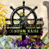 Personalized Captain Sailor Memorial Stake Sailor Memorial Sign Grave Marker Sympathy Sign Remembrance Stake Sailor Gift