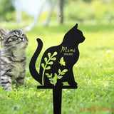 Personalized Cat Memorial Stake - Metal Stake - Cat Loss - Sympathy Sign | GearViral