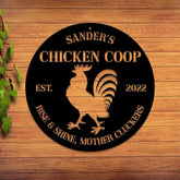 Personalized Chicken Coop Sign Hen House Sign Metal Chicken Coop Sign Custom Chicken Coop Sign Outdoor Metal Sign Our