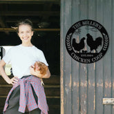 Personalized Chicken Coop Sign Hen House Sign Metal Chicken Coop Sign Custom Chicken Coop Sign Outdoor Metal Sign Our