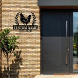 Personalized Chicken Coop Sign Chicken coop Wall Art Custom Chicken Metal Sign Farm House Decor Hen house Sign Farm