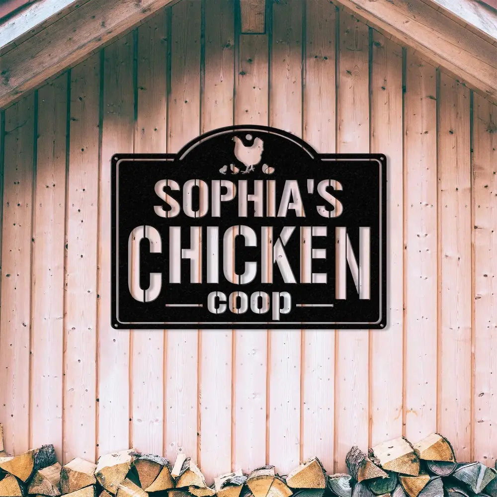 Personalized Chicken Coop Sign with Led Light Hen House Coop Sign Farm Metal Sign Metal Chicken Coop Sign Custom