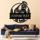 Personalized Chicken Coop Sign with Led Light Hen House Coop Sign Farm Metal Sign Metal Chicken Coop Sign Custom