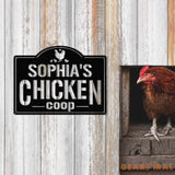Personalized Chicken Coop Sign with Led Light Hen House Coop Sign Farm Metal Sign Metal Chicken Coop Sign Custom