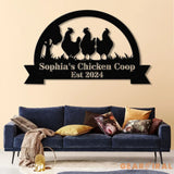 Personalized Chicken Coop Sign with Led Light Hen House Coop Sign Farm Metal Sign Metal Chicken Coop Sign Custom