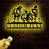 Personalized Chicken Coop Sign with Led Light Hen House Coop Sign Farm Metal Sign Metal Chicken Coop Sign Custom