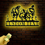 Personalized Chicken Coop Sign with Led Light Hen House Coop Sign Farm Metal Sign Metal Chicken Coop Sign Custom